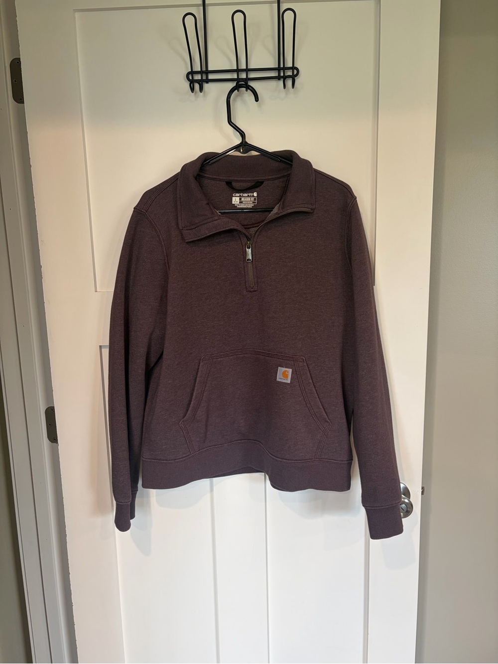 Carhartt Women’s Half-Zip Pullover Sweater - Dark Purple